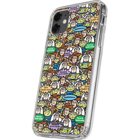 Disney Toy Story Characters Collage Pattern iPhone 11 Clear Case