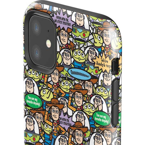 Disney Toy Story Characters Collage Pattern iPhone 11 Impact Case