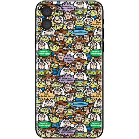 Disney Toy Story Characters Collage Pattern iPhone 11 Skin
