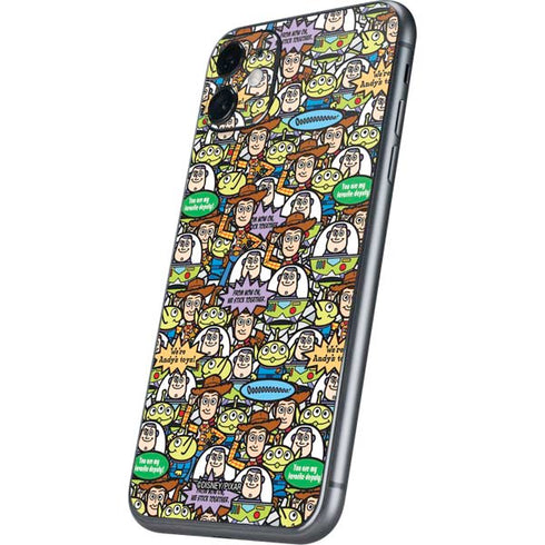 Disney Toy Story Characters Collage Pattern iPhone 11 Skin