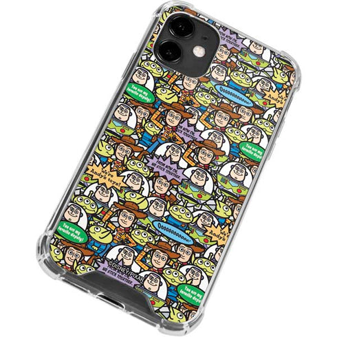 Disney Toy Story Characters Collage Pattern iPhone 12 Clear Case