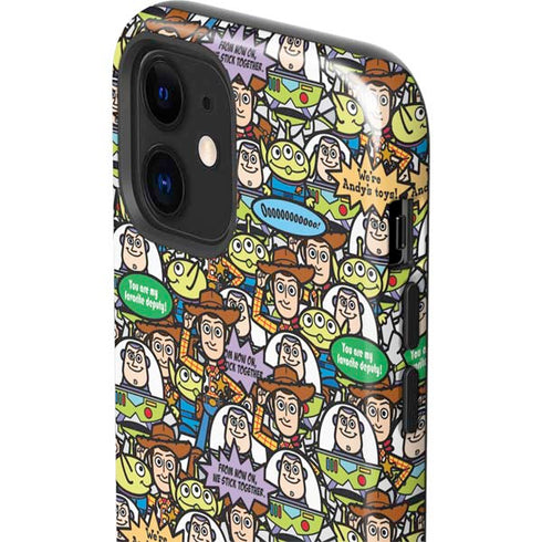 Disney Toy Story Characters Collage Pattern iPhone 12 Impact Case