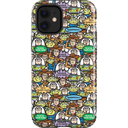 Disney Toy Story Characters Collage Pattern iPhone 12 Mini Impact Case