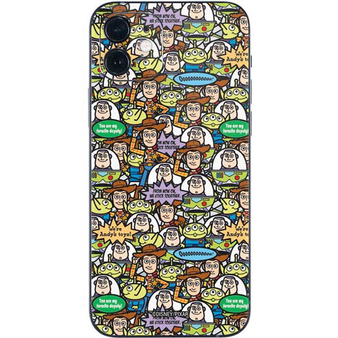 Disney Toy Story Characters Collage Pattern iPhone 12 Mini Skin