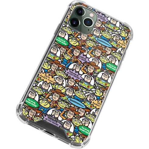 Disney Toy Story Characters Collage Pattern iPhone 12 Pro Clear Case