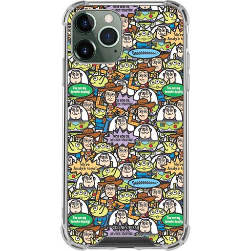 Disney Toy Story Characters Collage Pattern iPhone 12 Pro Max Clear Case