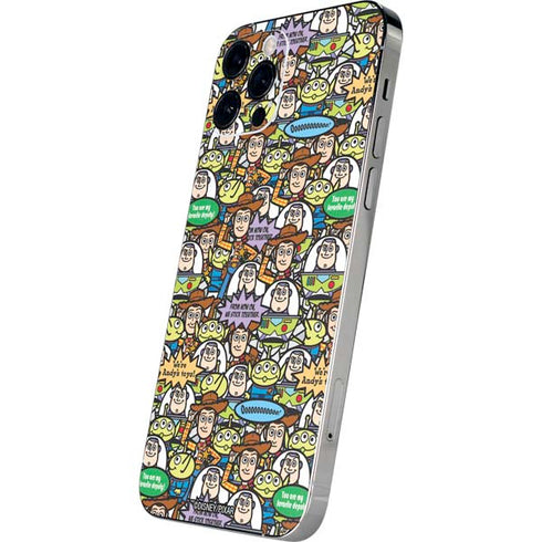 Disney Toy Story Characters Collage Pattern iPhone 12 Pro Skin