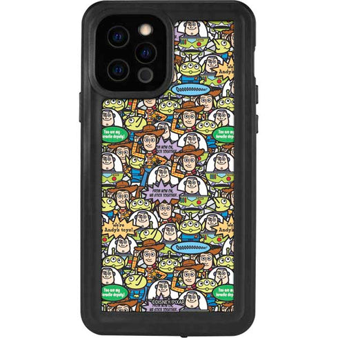 Disney Toy Story Characters Collage Pattern iPhone 12 Pro Waterproof Case