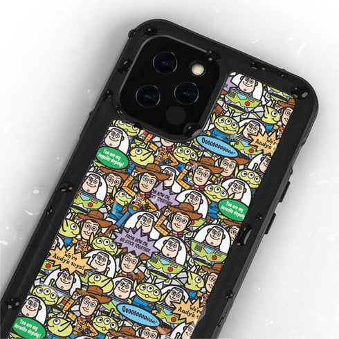 Disney Toy Story Characters Collage Pattern iPhone 12 Pro Waterproof Case