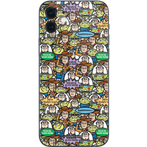 Disney Toy Story Characters Collage Pattern iPhone 12 Skin