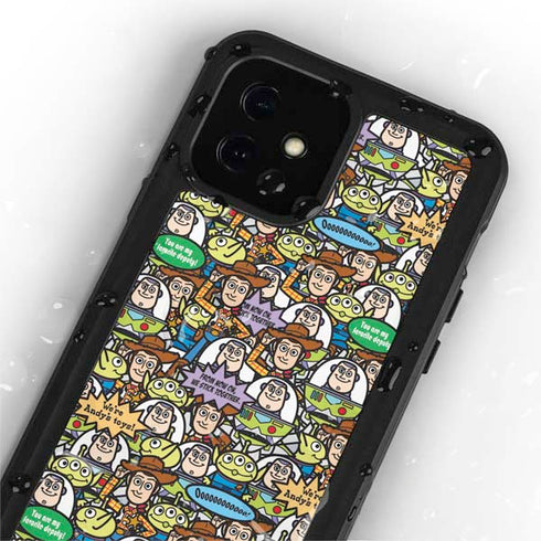 Disney Toy Story Characters Collage Pattern iPhone 12 Waterproof Case