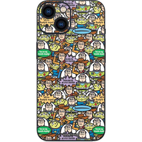 Disney Toy Story Characters Collage Pattern iPhone 13 Mini Skin