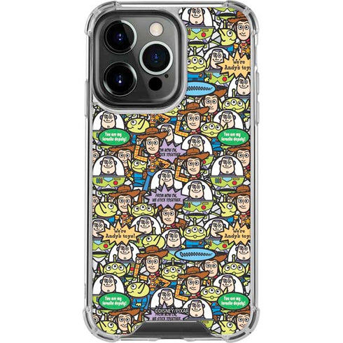 Disney Toy Story Characters Collage Pattern iPhone 13 Pro Clear Case