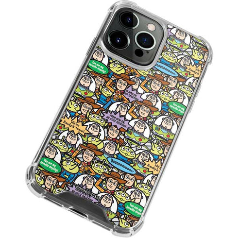 Disney Toy Story Characters Collage Pattern iPhone 13 Pro Clear Case