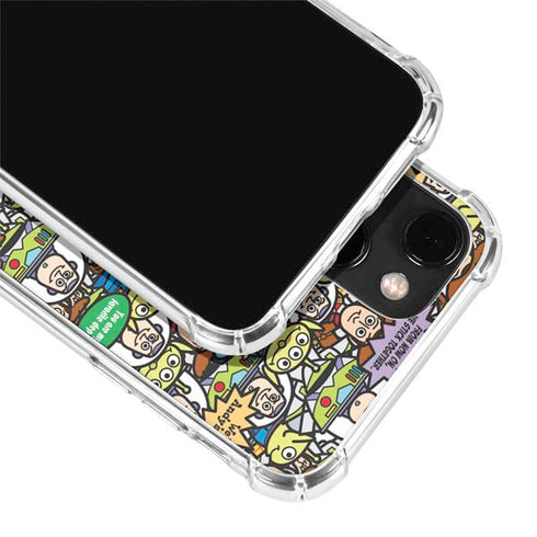 Disney Toy Story Characters Collage Pattern iPhone 14 Plus Clear Case