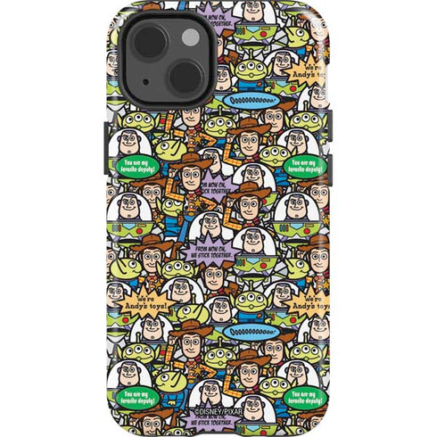 Disney Toy Story Characters Collage Pattern iPhone 15 Impact Case