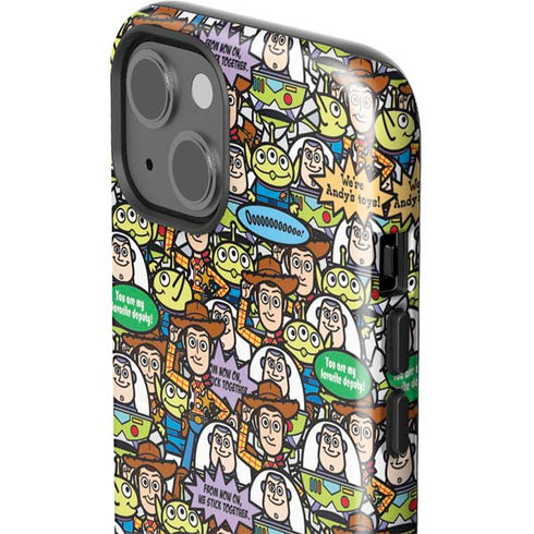 Disney Toy Story Characters Collage Pattern iPhone 15 Impact Case