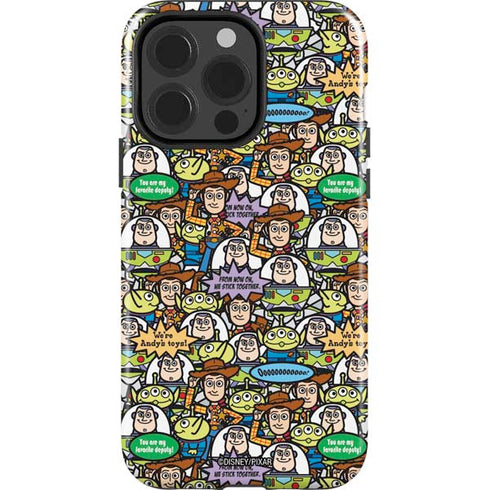 Disney Toy Story Characters Collage Pattern iPhone 14 Pro Impact Case