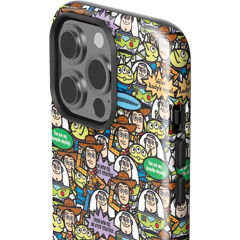 Disney Toy Story Characters Collage Pattern iPhone 14 Pro Impact Case