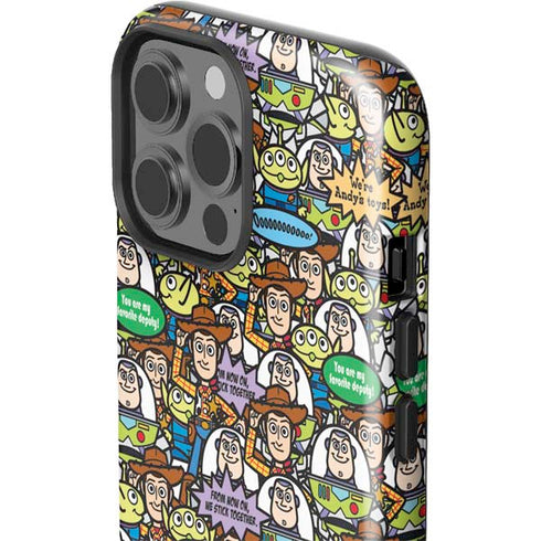 Disney Toy Story Characters Collage Pattern iPhone 15 Pro Max Impact Case