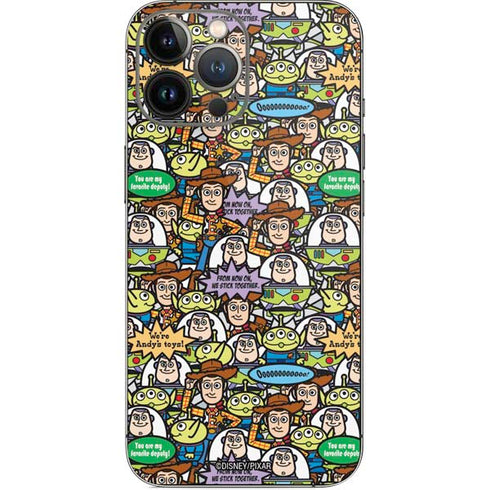 Disney Toy Story Characters Collage Pattern iPhone 14 Pro Max Skin