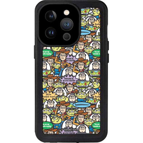 Disney Toy Story Characters Collage Pattern iPhone 14 Pro Waterproof Case