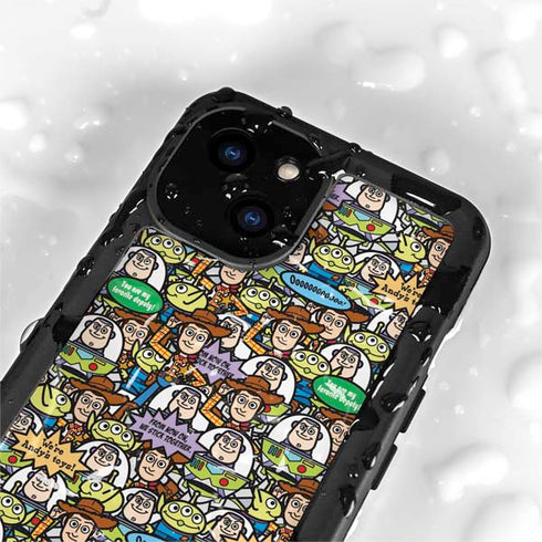 Disney Toy Story Characters Collage Pattern iPhone 15 Waterproof Case