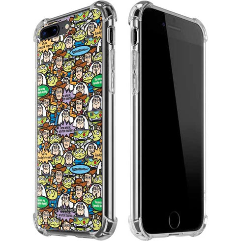 Disney Toy Story Characters Collage Pattern iPhone 7/8 Plus Clear Case