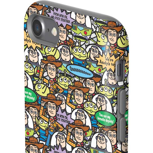 Disney Toy Story Characters Collage Pattern iPhone SE (2nd & 3rd Gen) Pro Case