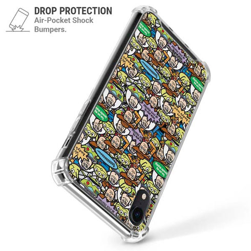 Disney Toy Story Characters Collage Pattern iPhone XR Clear Case