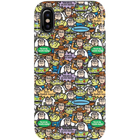 Disney Toy Story Characters Collage Pattern iPhone XS Pro Case