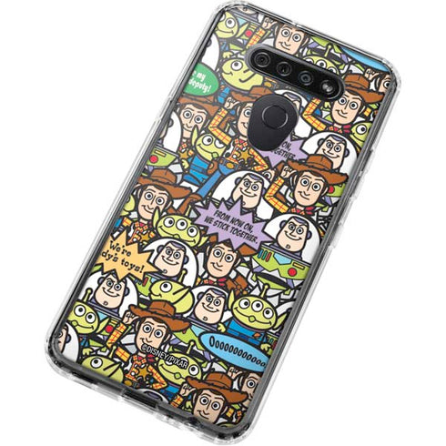 Disney Toy Story Characters Collage Pattern LG K51/Q51 Clear Case