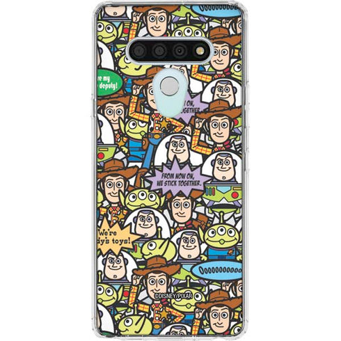Disney Toy Story Characters Collage Pattern LG Stylo 6 Clear Case