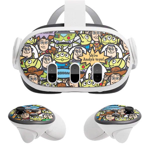 Disney Toy Story Characters Collage Pattern Meta Quest 3 Skin