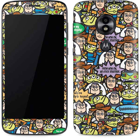 Disney Toy Story Characters Collage Pattern Moto E5 Play Skin