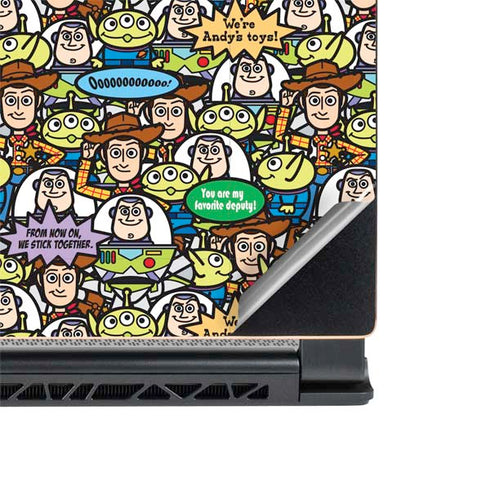 Disney Toy Story Characters Collage Pattern MSI GS65 Stealth Laptop Skin