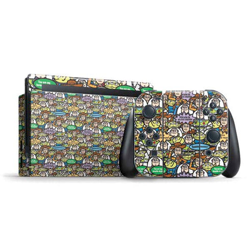 Disney Toy Story Characters Collage Pattern Nintendo Switch Bundle Skin