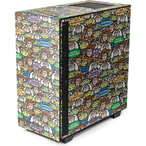 Disney Toy Story Characters Collage Pattern NZXT H510 Compact ATX Mid-Tower Case Skin