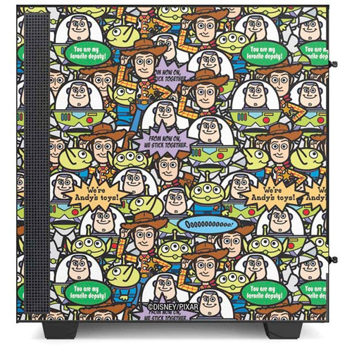 Disney Toy Story Characters Collage Pattern NZXT H510 Compact ATX Mid-Tower Case Skin