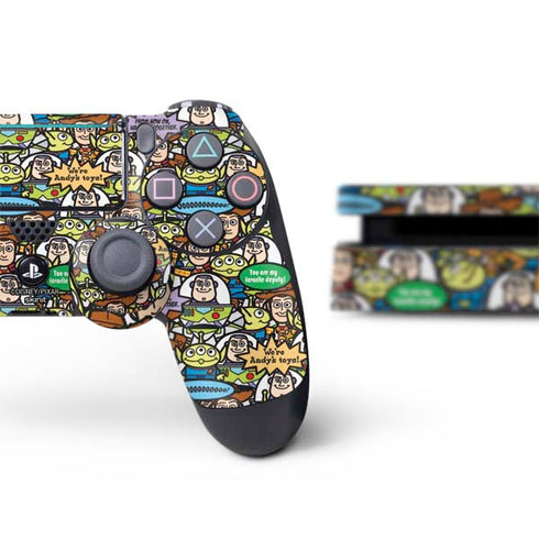 Disney Toy Story Characters Collage Pattern PS4 Slim Bundle Skin