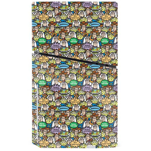Disney Toy Story Characters Collage Pattern PS5 Slim Disk Console Skin