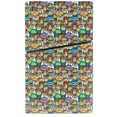Disney Toy Story Characters Collage Pattern PS5 Slim Digital Edition Bundle Skin