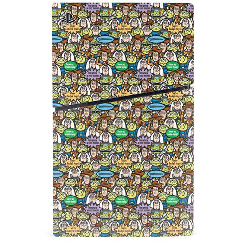 Disney Toy Story Characters Collage Pattern PS5 Slim Digital Edition Console Skin