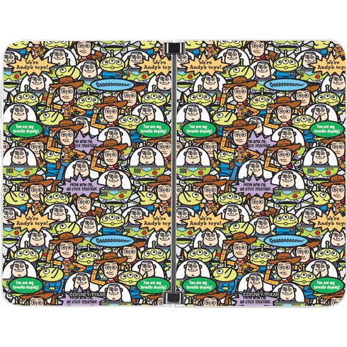 Disney Toy Story Characters Collage Pattern Surface Duo Skin