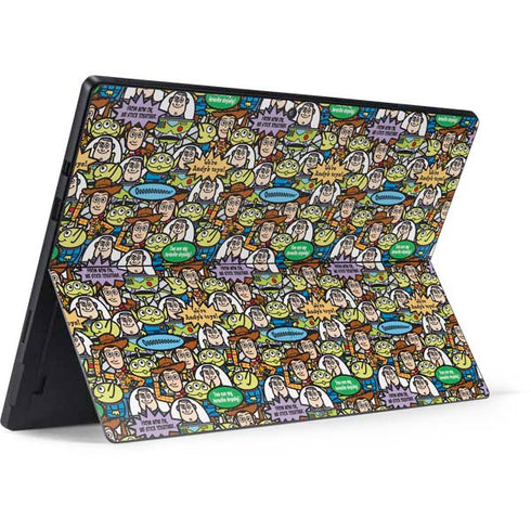 Disney Toy Story Characters Collage Pattern Surface Pro 7 Skin