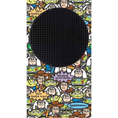 Disney Toy Story Characters Collage Pattern Xbox Series S Console Skin