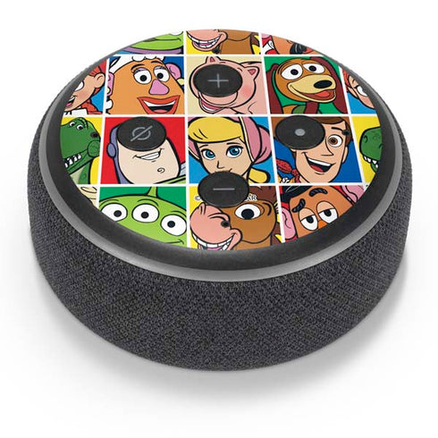 Disney Toy Story Characters Collage faces Amazon Echo Dot Skin