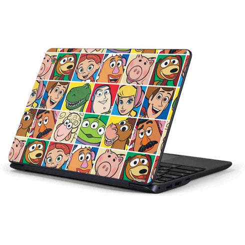 Disney Toy Story Characters Collage faces Samsung Chromebook Skin