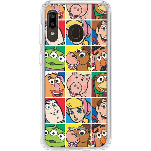 Disney Toy Story Characters Collage faces Galaxy A20 Clear Case