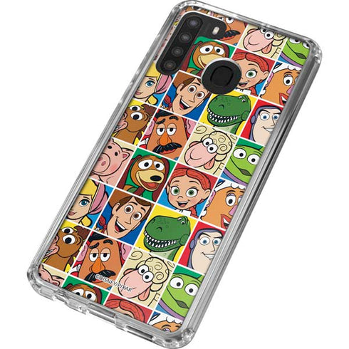 Disney Toy Story Characters Collage faces Galaxy A21 Clear Case